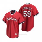 Camiseta Beisbol Hombre Cleveland Indians Carlos Carrasco Cooperstown Collection Road Rojo Camiseta Beisbol Hombre Cleveland Indians Carlos Carrasco Cooperstown Collection Road Rojo