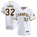 Camiseta Beisbol Hombre Pittsburgh Pirates Henry Davis Primera Limited Blanco