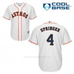Camiseta Beisbol Hombre Houston Astros George Springer 4 Blanco 1ª Cool Base Camiseta Beisbol Hombre Houston Astros George Springer 4 Blanco 1ª Cool Base