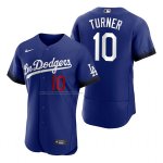 Camiseta Beisbol Hombre Los Angeles Dodgers Justin Turner 2021 City Connect Autentico Azul Camiseta Beisbol Hombre Los Angeles Dodgers Justin Turner 2021 City Connect Autentico Azul