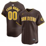 Camiseta Beisbol Hombre San Diego Padres Segunda Limited Personalizada Marron