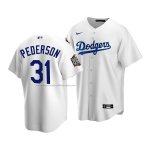 Camiseta Beisbol Hombre Los Angeles Dodgers Joc Pederson 2020 Replica Primera Blanco Camiseta Beisbol Hombre Los Angeles Dodgers Joc Pederson 2020 Replica Primera Blanco