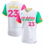 Camiseta Beisbol Hombre San Diego Padres Fernando Tatis Jr City Connect Elite Blanco Camiseta Beisbol Hombre San Diego Padres Fernando Tatis Jr City Connect Elite Blanco