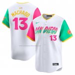 Camiseta Beisbol Hombre San Diego Padres Manny Machado City Connect Limited Blanco