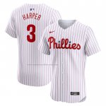 Camiseta Beisbol Hombre Philadelphia Phillies Bryce Harper Primera Elite Blanco