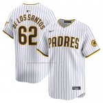 Camiseta Beisbol Hombre San Diego Padres Enyel De Los Santos Primera Limited Blanco