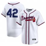 Camiseta Beisbol Hombre Atlanta Braves 2024 Jackie Robinson Day Primera Limited Blanco