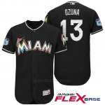 Camiseta Beisbol Hombre Miami Marlins Marchell Ozuna Negro 2017 Entrenamiento de Primavera Flex Base Jugador Camiseta Beisbol Hombre Miami Marlins Marchell Ozuna Negro 2017 Entrenamiento de Primavera Flex Base Jugador