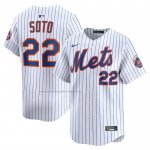 Camiseta Beisbol Hombre New York Mets Juan Soto Primera Limited Blanco Camiseta Beisbol Hombre New York Mets Juan Soto Primera Limited Blanco