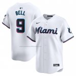 Camiseta Beisbol Hombre Miami Marlins Josh Bell Primera Limited Blanco