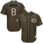 Camiseta Beisbol Hombre Cincinnati Reds 8 Joe Morgan Verde Salute To Service Camiseta Beisbol Hombre Cincinnati Reds 8 Joe Morgan Verde Salute To Service
