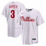 Camiseta Beisbol Hombre Philadelphia Phillies Bryce Harper Primera Replica Blanco1 Camiseta Beisbol Hombre Philadelphia Phillies Bryce Harper Primera Replica Blanco1