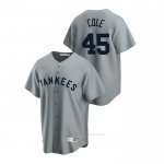 Camiseta Beisbol Hombre New York Yankees Gerrit Cole Cooperstown Collection Road Gris Camiseta Beisbol Hombre New York Yankees Gerrit Cole Cooperstown Collection Road Gris
