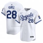 Camiseta Beisbol Hombre Kansas City Royals Kyle Isbel Primera Limited Blanco