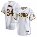 Camiseta Beisbol Hombre San Diego Padres Michael King Primera Limited Blanco