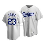 Camiseta Beisbol Hombre Los Angeles Dodgers Steven Souza Cooperstown Collection Primera Blanco Camiseta Beisbol Hombre Los Angeles Dodgers Steven Souza Cooperstown Collection Primera Blanco