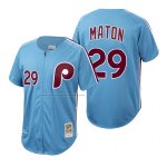 Camiseta Beisbol Hombre Philadelphia Phillies Nick Maton Autentico Cooperstown Collection Azul Camiseta Beisbol Hombre Philadelphia Phillies Nick Maton Autentico Cooperstown Collection Azul