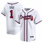 Camiseta Beisbol Hombre Atlanta Braves #1 Dad Primera Limited Blanco