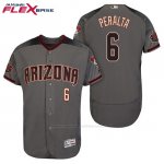 Camiseta Beisbol Hombre Arizona Diamondbacks 6 David Peralta 6 David Peralta Gris Negro 20 Aniversario Flex Base Camiseta Beisbol Hombre Arizona Diamondbacks 6 David Peralta 6 David Peralta Gris Negro 20 Aniversario Flex Base