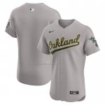 Camiseta Beisbol Hombre Oakland Athletics Road Vapor Premier Elite Gris