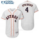 Camiseta Beisbol Hombre Houston Astros 4 George Springer Blanco 1ª Autentico Coleccion Jugador Cool Base Camiseta Beisbol Hombre Houston Astros 4 George Springer Blanco 1ª Autentico Coleccion Jugador Cool Base