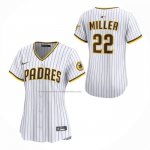 Camiseta Beisbol Mujer San Diego Padres Mason Miller Primera Limited Blanco Camiseta Beisbol Mujer San Diego Padres Mason Miller Primera Limited Blanco