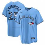 Camiseta Beisbol Hombre Toronto Blue Jays Anthony Santander Alterno Replica Azul Claro Camiseta Beisbol Hombre Toronto Blue Jays Anthony Santander Alterno Replica Azul Claro