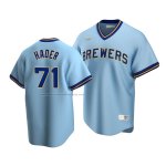 Camiseta Beisbol Hombre Milwaukee Brewers Josh Hader Cooperstown Collection Road Azul Camiseta Beisbol Hombre Milwaukee Brewers Josh Hader Cooperstown Collection Road Azul