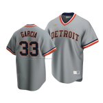 Camiseta Beisbol Hombre Detroit Tigers Bryan Garcia Cooperstown Collection Road Gris Camiseta Beisbol Hombre Detroit Tigers Bryan Garcia Cooperstown Collection Road Gris