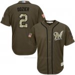 Camiseta Beisbol Hombre Minnesota Twins 2 Brian Dozier Verde Salute To Service Camiseta Beisbol Hombre Minnesota Twins 2 Brian Dozier Verde Salute To Service