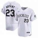 Camiseta Beisbol Hombre Colorado Rockies Kris Bryant 2024 World Tour Mexico City Series Primera Limited Blanco