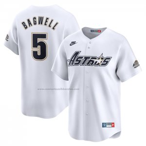 Camiseta Beisbol Hombre Houston Astros Jeff Bagwell Throwback Cooperstown Collection Limited Blanco