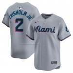 Camiseta Beisbol Hombre Miami Marlins Jazz Chisholm Jr. Road Limited Gris