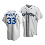 Camiseta Beisbol Hombre Seattle Mariners Justus Sheffield Cooperstown Collection Primera Blanco Camiseta Beisbol Hombre Seattle Mariners Justus Sheffield Cooperstown Collection Primera Blanco