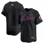 Camiseta Beisbol Hombre New York Mets Alterno Limited Negro