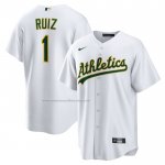 Camiseta Beisbol Hombre Oakland Athletics Esteury Ruiz Primera Replica Blanco