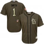 Camiseta Beisbol Hombre St. Louis Cardinals 1 Ozzie Smith Verde Salute To Service Camiseta Beisbol Hombre St. Louis Cardinals 1 Ozzie Smith Verde Salute To Service