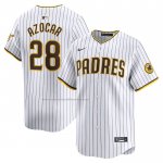 Camiseta Beisbol Hombre San Diego Padres Jose Azocar Primera Limited Blanco