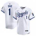 Camiseta Beisbol Hombre Kansas City Royals #1 Dad Primera Limited Blanco