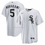 Camiseta Beisbol Hombre Chicago White Sox Munetaka Murakami Primera Replica Blanco Camiseta Beisbol Hombre Chicago White Sox Munetaka Murakami Primera Replica Blanco