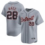 Camiseta Beisbol Hombre Detroit Tigers Javier Baez Road Limited Gris