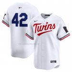 Camiseta Beisbol Hombre Minnesota Twins 2024 Jackie Robinson Day Primera Limited Blanco