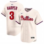 Camiseta Beisbol Hombre Philadelphia Phillies Bryce Harper Alterno Limited Crema Camiseta Beisbol Hombre Philadelphia Phillies Bryce Harper Alterno Limited Crema
