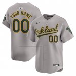 Camiseta Beisbol Hombre Oakland Athletics Segunda Limited Personalizada Gris