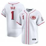 Camiseta Beisbol Hombre Cincinnati Reds #1 Dad Primera Limited Blanco