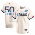 Camiseta Beisbol Hombre Los Angeles Dodgers Mookie Betts 2024 City Connect Limited Crema