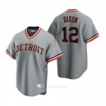 Camiseta Beisbol Hombre Detroit Tigers Brandon Dixon Cooperstown Collection Road Gris Camiseta Beisbol Hombre Detroit Tigers Brandon Dixon Cooperstown Collection Road Gris