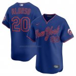 Camiseta Beisbol Hombre New York Mets Pete Alonso Alternate Limited Azul Camiseta Beisbol Hombre New York Mets Pete Alonso Alternate Limited Azul