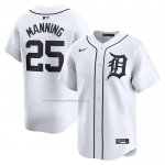Camiseta Beisbol Hombre Detroit Tigers Matt Manning Primera Limited Blanco