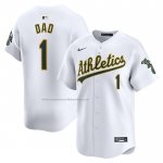 Camiseta Beisbol Hombre Oakland Athletics #1 Dad Primera Limited Blanco